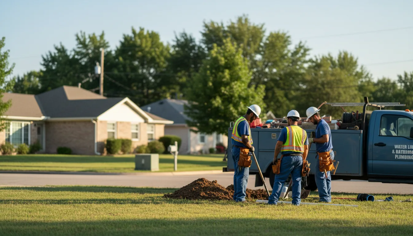 Residential water line and bathroom plumbing service in Vintondale, PA
